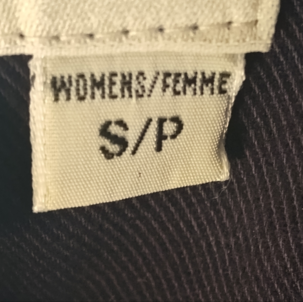 Eddie Bauer Women's Black Double Breasted Lightweight Denim Pea Coat | Small - Picture 5 of 6